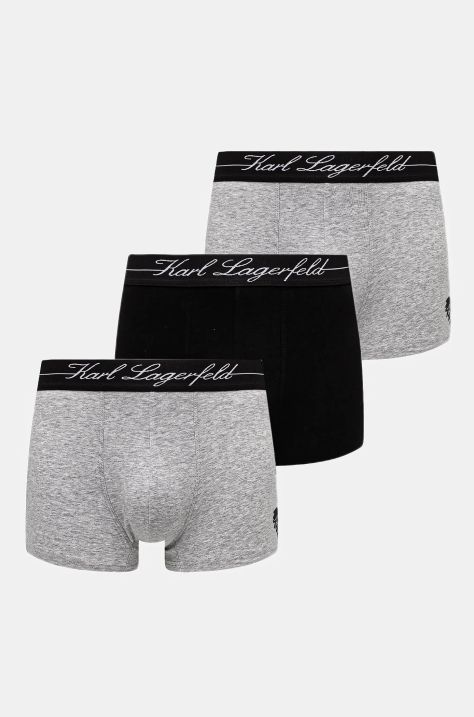 Karl Lagerfeld boxeri 3-pack barbati, culoarea negru, A1M47072