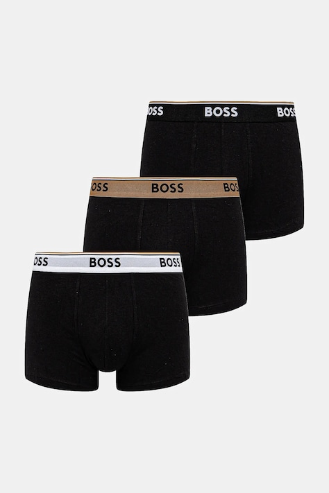 Boxerky BOSS 3-pak čierna farba, 50531684