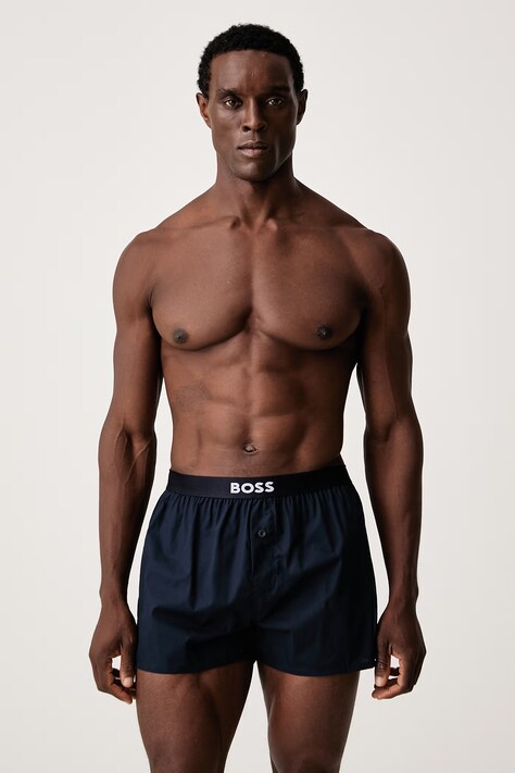 BOSS Bokserki męskie bawełniane 2P Boxer Shorts EW 2-pack białe 50535781