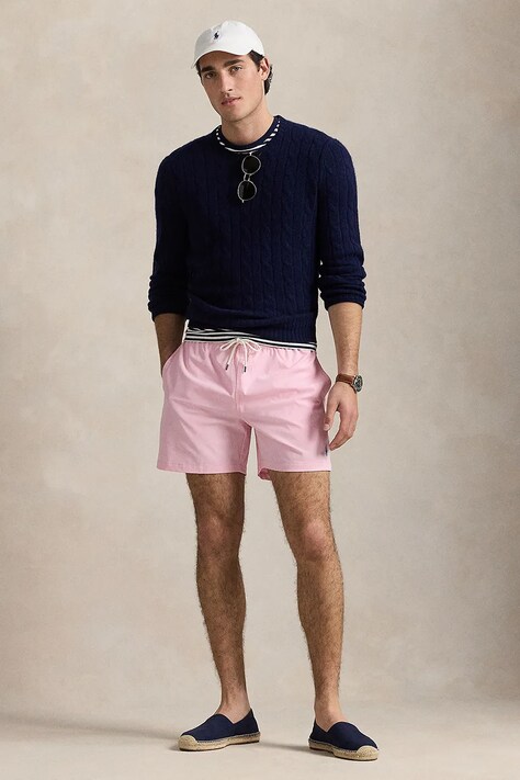 Plavkové šortky Polo Ralph Lauren růžová barva, 710957782