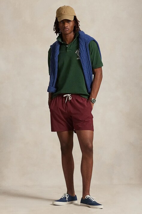 Polo Ralph Lauren szorty kąpielowe kolor bordowy 710957782