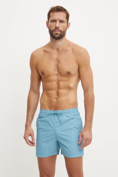 Calvin Klein pantaloni scurți de baie culoarea turcoaz, KM0KM01080