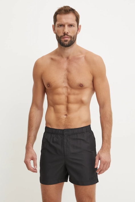 Μαγιό Calvin Klein χρώμα: μαύρο, KM0KM01084