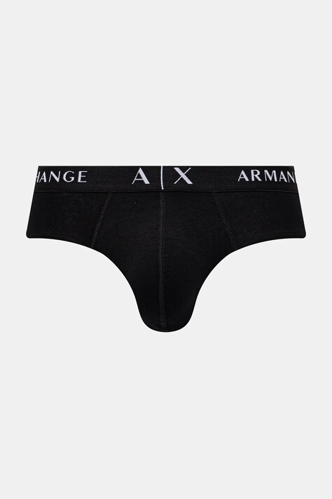 Armani Exchange сліпи чоловічі бавовняні з еластаном 3 шт — SS25-BIM03D, чорний — фото 2