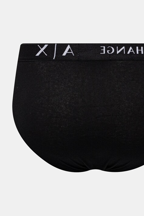 Armani Exchange сліпи чоловічі бавовняні з еластаном 3 шт — SS25-BIM03D, чорний — фото 3