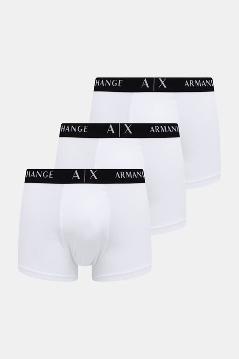 Armani Exchange uske bokserice za muškarce s pamukom 3-pack bijele XM000871 AF13682