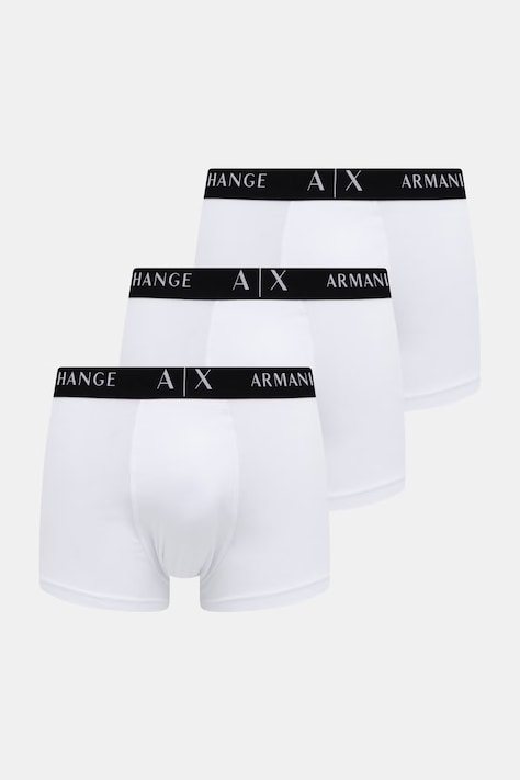 Armani Exchange uske bokserice za muškarce s pamukom 3-pack bijele XM000871 AF13682