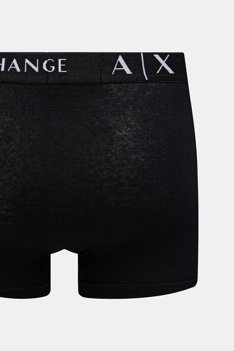 Armani Exchange облягаючі боксери чоловічі з бавовною 3 шт — SS25-BIM03E, чорний — фото 3