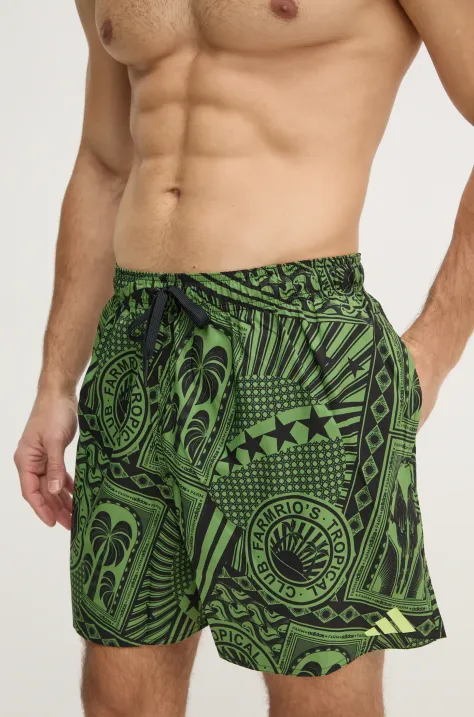 adidas Performance pantaloni scurti de baie x Farm Rio culoarea verde, JG3598