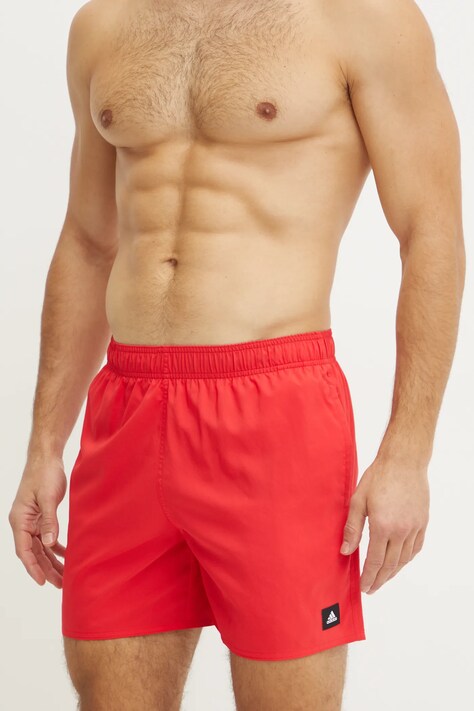 Plavkové šortky adidas Performance Solid CLX červená barva, JC9919