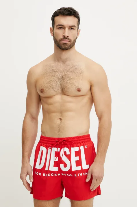 Diesel szorty kąpielowe KEN-37-D-CORE BOXER-SHORTS kolor czerwony A16299.0NJAS