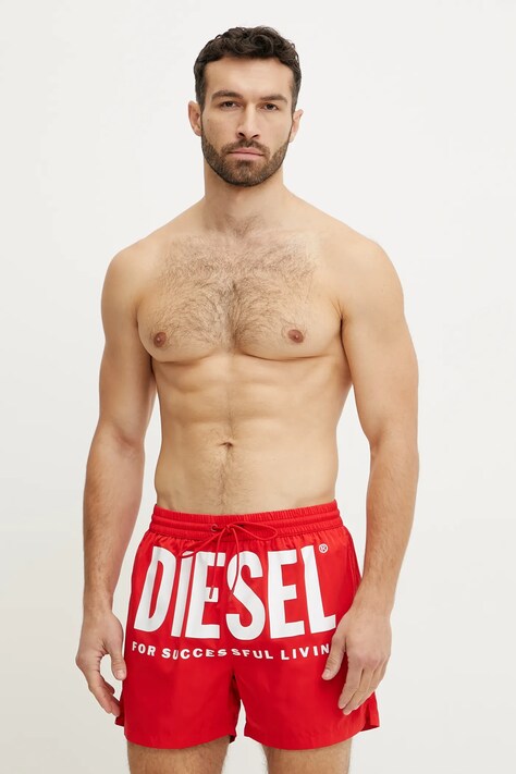 Diesel pantaloni scurti de baie KEN-37-D-CORE BOXER-SHORTS culoarea rosu, A16299.0NJAS