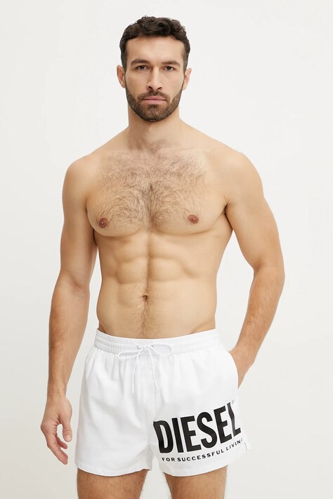Plavkové šortky Diesel MARIO-34-D-CORE BOXER-SHORTS bílá barva, A16300.0NJAS