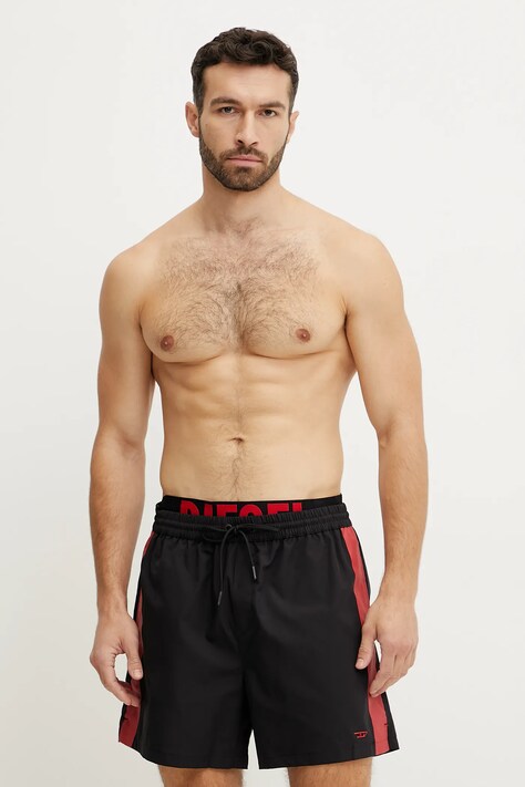 Diesel pantaloni scurti de baie VISPER-41-D-POP BOXER-SHORTS culoarea negru, A17465.0EPBA