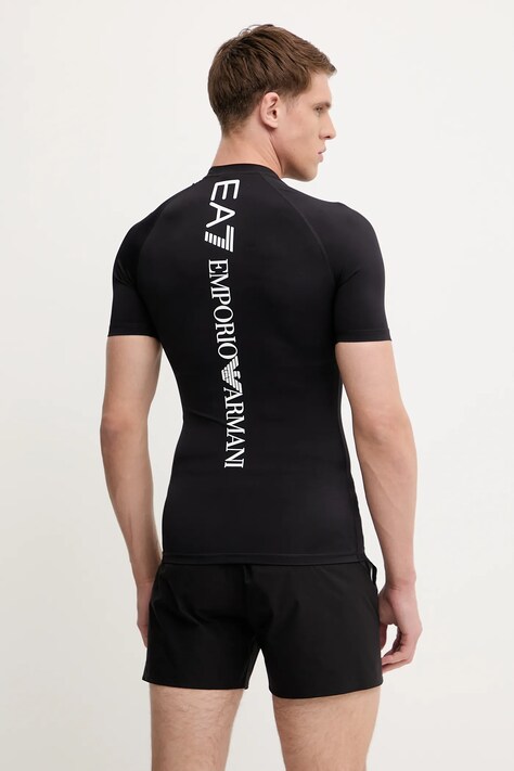 EA7 Emporio Armani tricou de înot culoarea negru, AF13158.7M000547