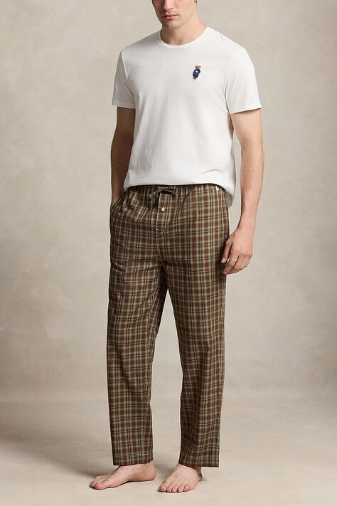Polo Ralph Lauren Piżama dwuczęściowa męska bawełniana biała 714931645