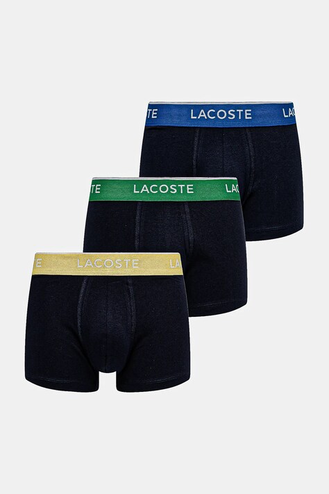 Boxerky Lacoste 3-pack pánské, tmavomodrá barva, 5H1297
