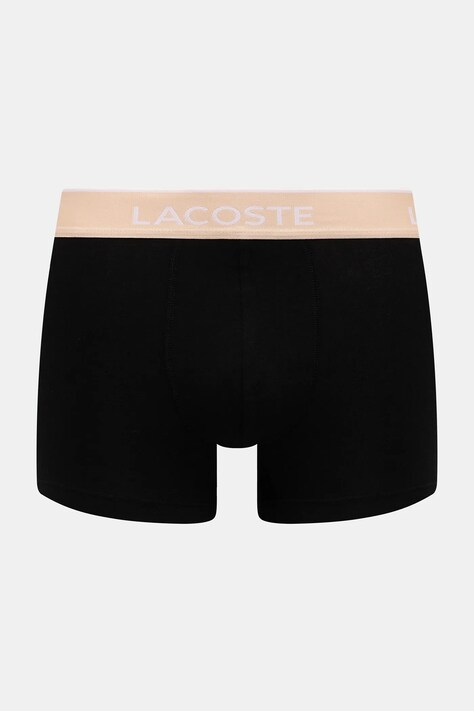Lacoste облягаючі боксери чоловічі бавовняні з еластаном 3 шт — SS25-BIM064, чорний — фото 2