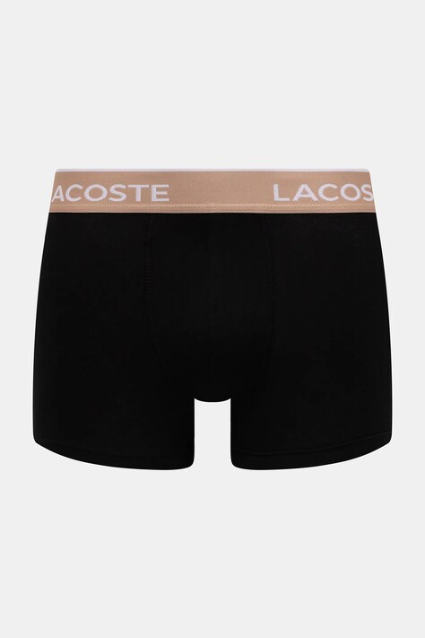 Lacoste облягаючі боксери чоловічі бавовняні з еластаном 3 шт — SS25-BIM064, чорний — фото 3