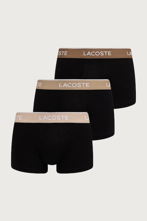 Lacoste Fitted boxer shorts cotton with elastane Men's 3-pack black 5H1297