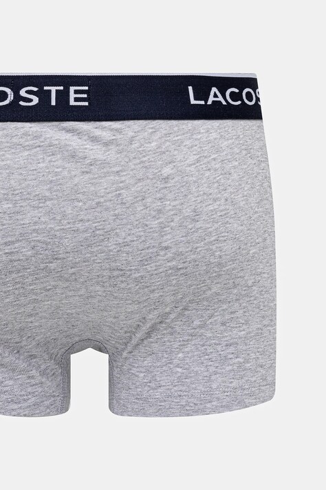Lacoste облягаючі боксери чоловічі бавовняні з еластаном 3 шт — SS25-BIM066, сірий — фото 3