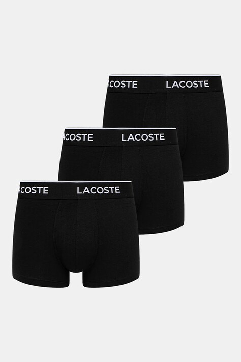 Boxerky Lacoste 3-pak pánske, čierna farba, 5H1300