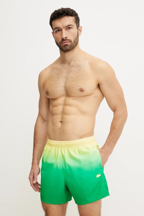 Lacoste pantaloni scurți de baie culoarea galben, MH9108