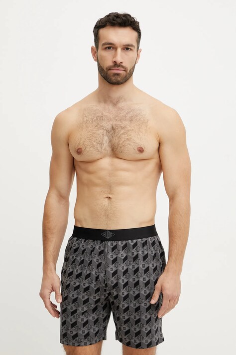 HUGO pijama barbati, culoarea gri, modelator, 50540070