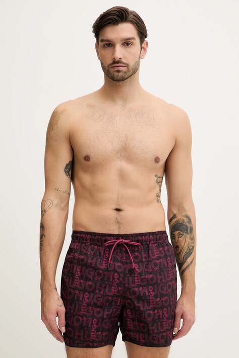 HUGO szorty kąpielowe kolor czarny 50533795