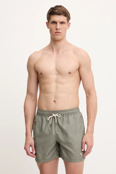 Plavkové šortky Barbour Shell Swim Short zelená farba, MSW0069