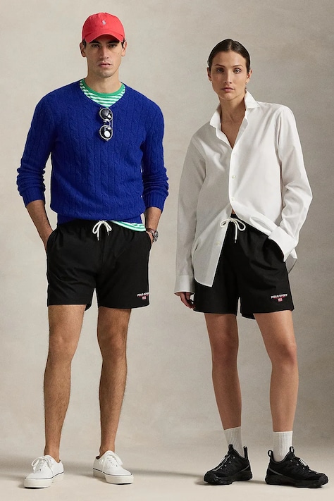 Kopalne kratke hlače Polo Ralph Lauren črna barva, 710947034