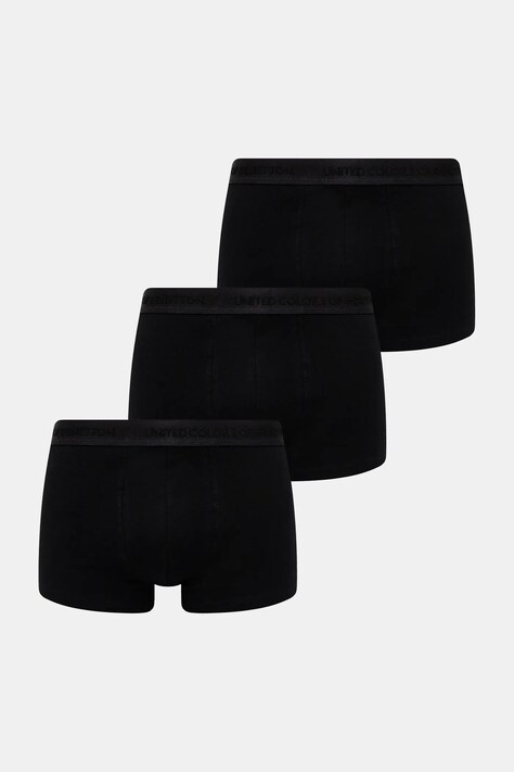 United Colors of Benetton bokserki 3-pack męskie kolor czarny 3OP82X01E