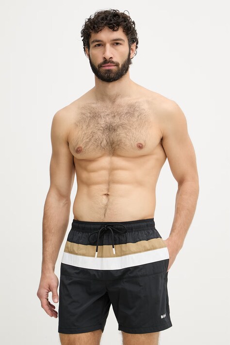 BOSS pantaloncini da bagno da uomo Louis neri 50539210