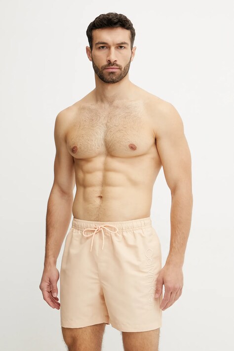 Купальні шорти Calvin Klein колір бежевий KM0KM01166