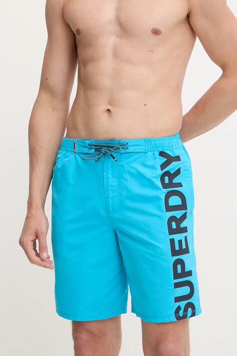 Superdry szorty kąpielowe kolor niebieski M3010238A-VZA