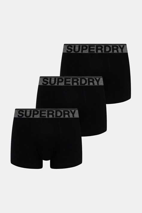 Superdry boxeri 3-pack bărbați, culoarea negru, M3110450B-C4Y