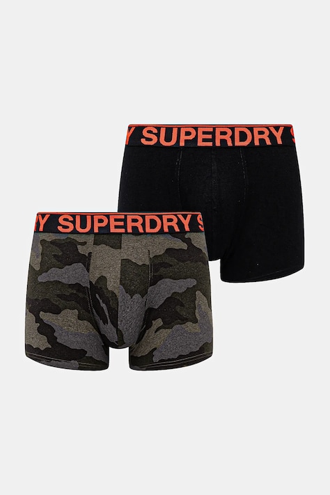 Boxerky Superdry 2-pak pánske, čierna farba, M3110453A-CS4