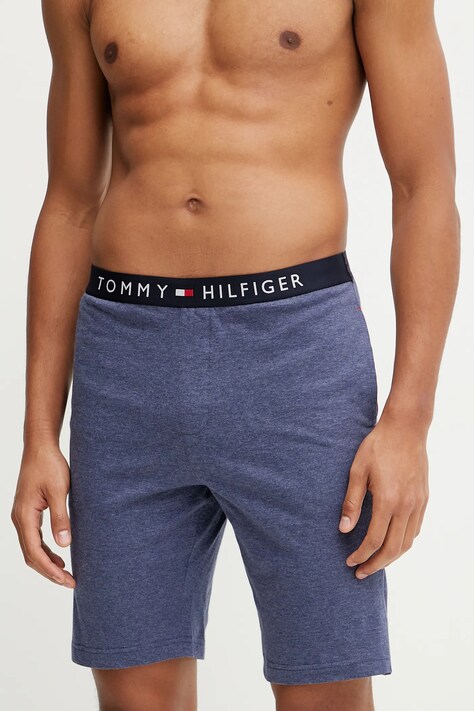 Bavlněné pyžamové šortky Tommy Hilfiger pánské, tmavomodrá barva, UM0UM03578