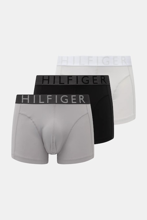 Boxerky Tommy Hilfiger 3-pak pánske, šedá farba, UM0UM03467