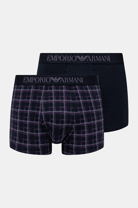 Emporio Armani Underwear boxeri 2-pack barbati, culoarea albastru marin, EM001014 AF10797