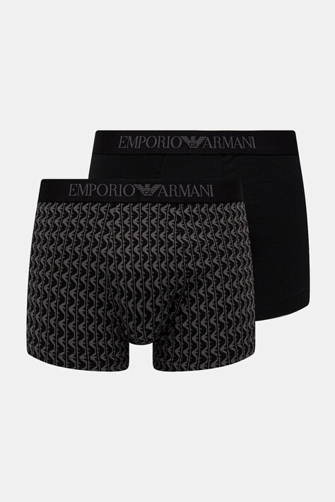 Emporio Armani Underwear boxeri 2-pack barbati, culoarea negru, EM001014 AF10797