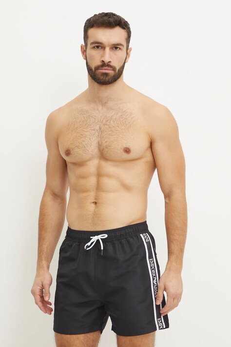 Emporio Armani Underwear pantaloni scurti de baie culoarea negru, EM000583 AF12333