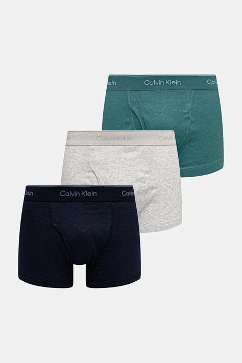 Bavlněné boxerky Calvin Klein Underwear 3-pack zelená barva, 000NB4002A