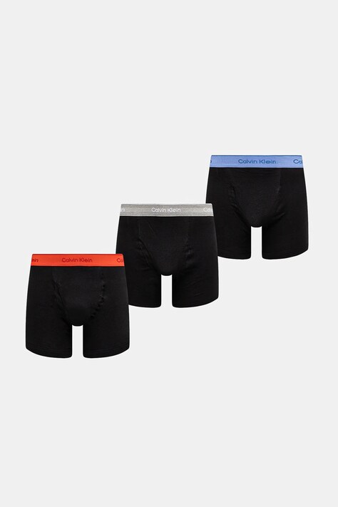 Bavlněné boxerky Calvin Klein Underwear 3-pack černá barva, 000NB4003A