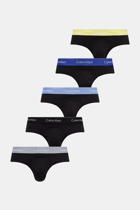 Calvin Klein Underwear slipy pánske bavlnené s elastanom 5-pak čierne LV00NB4287