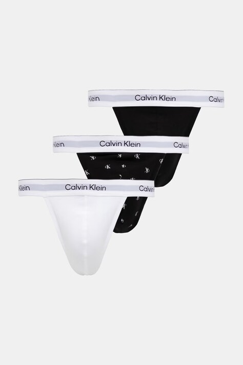 Calvin Klein Underwear tangá pánske bavlnené s elastanom 3-pak biele LV00NB4386