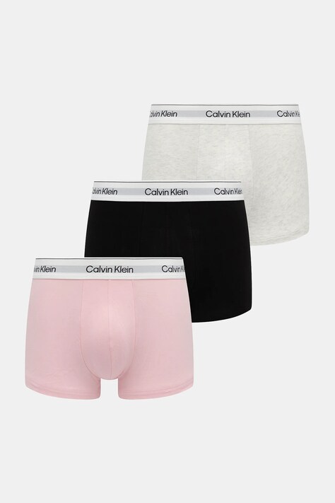 Хлопковые боксёры Calvin Klein Underwear 3 шт цвет розовый LV00NB4389