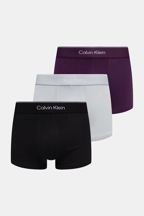 Calvin Klein Underwear bokserki dopasowane męskie 3-pack fioletowe LV00NB4389