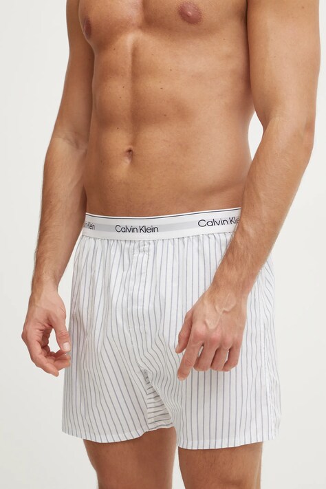 Bavlněné pyžamové šortky Calvin Klein Underwear bílá barva, LV00NM2831