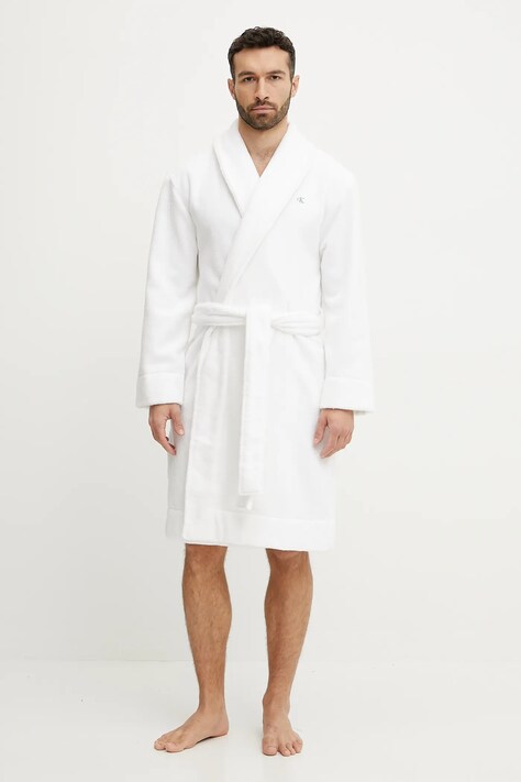 Bavlněný župan Calvin Klein Underwear bílá barva, LV00NM2819